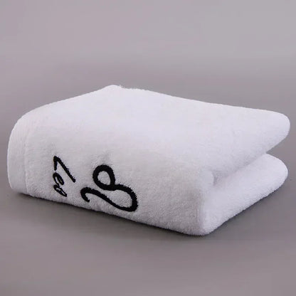 12 Constellation Letters Towel Embroidery Cotton Absorbent Quick Dry Lovers Gift Thickened Sport Soft fashion Face Towel 35x75cm