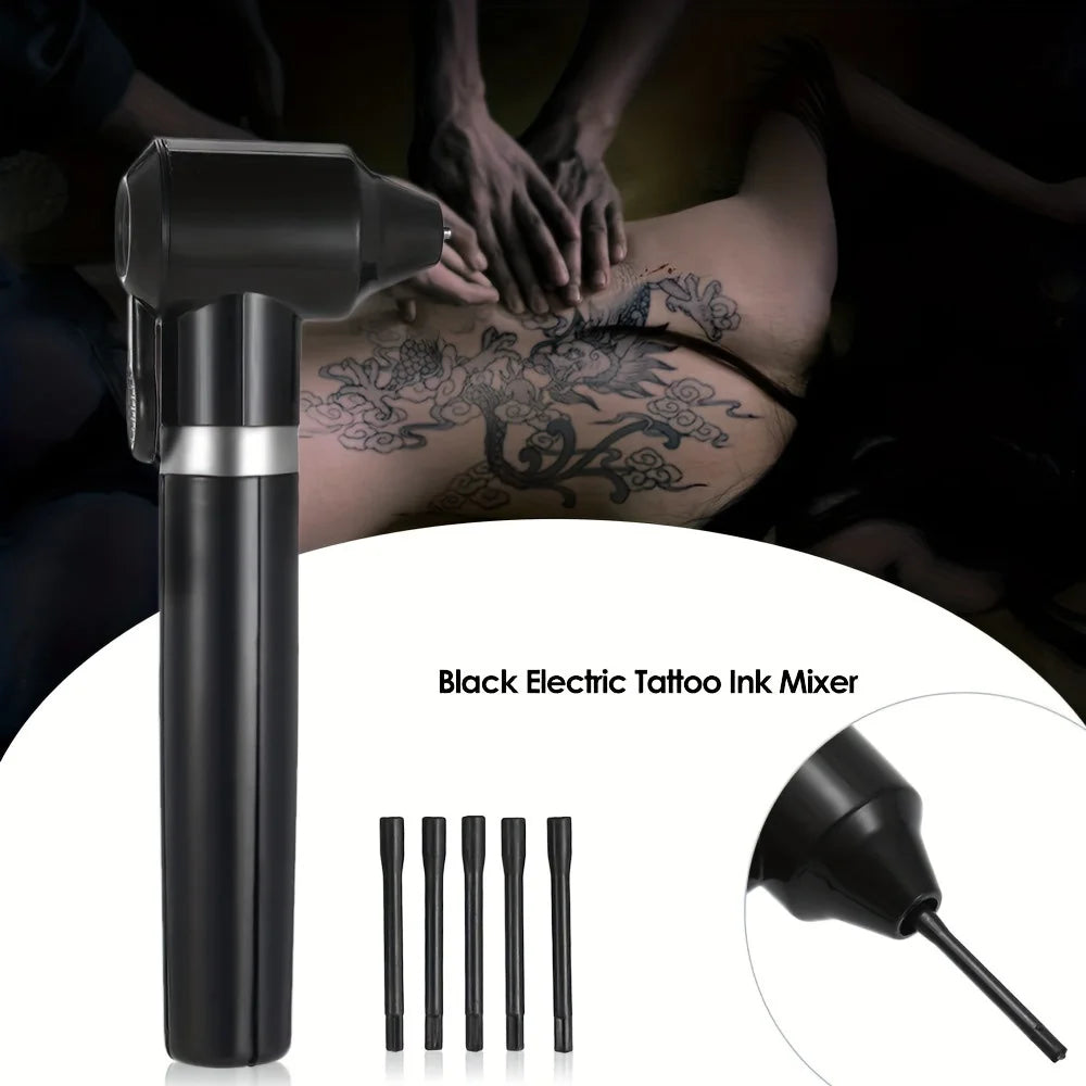 Tattoo Pigment Mixer Machine Tattoo Ink Mixer Kit with 100Pcs Mixing Sticks and 100pcs tattoo ink cups （S /M /L )Tattoo supplies
