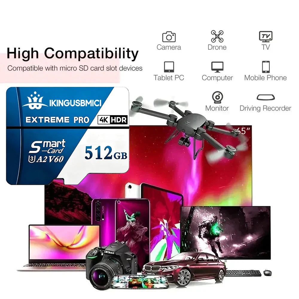 EVO PLUS Pro 512GB Endurance 256GB A2 U3 4K Micro SD 128GB Micro SD Card SD/TF Flash Card U3 A2 64GB 512GB Memory Card