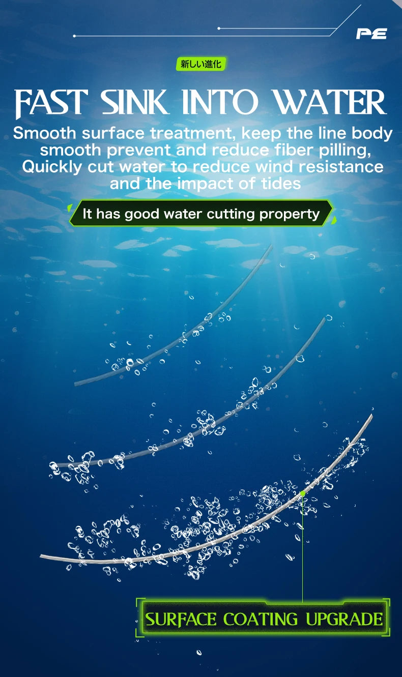 ZUKIBO Super Soft Laser Nano Braid Fishing Line Durable Smooth Multifilament PE Line Low Mermory Extremely Thinner Fishing Wire