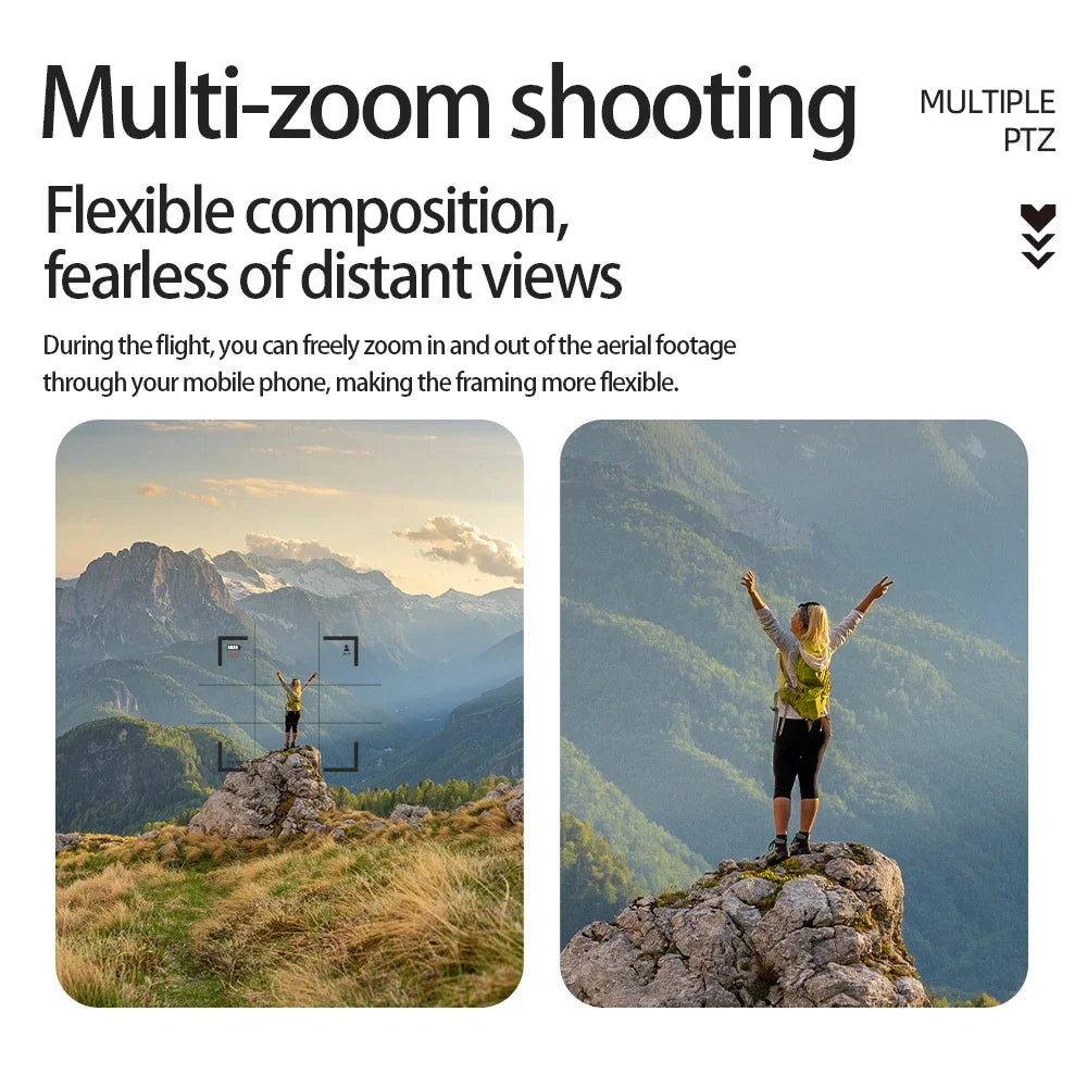 ZFR E55 Drone Mini Dual Camera 8K Aerial HD Profesional Helicopter GPS Positioning Avoidance Bushless Motor Drone UAV