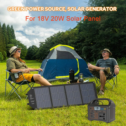 Gaiaray 100W All-in-one Power Station AC 220V Solar Generator   76.8Wh LiFePO4 Battery Emergency Portable Power Plant LED Light UPS Backup Power Bank For Outdoor Camping Travel Fishing Tool