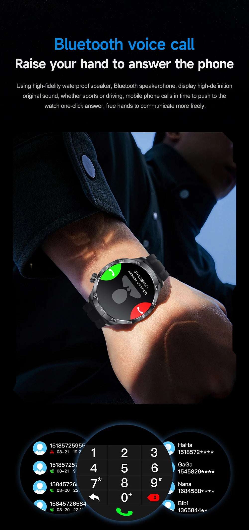2026 New 1.85 Inch NFC Smart Watch Men Bluetooth Call NFC IP67 Waterproof Heart Rate Monitor Compass Sports Fitness Smartwatch