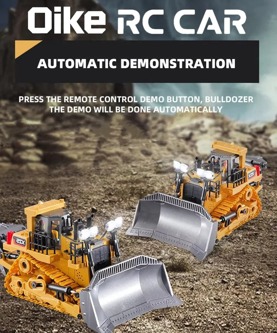 Oike 4WD Radiostyrd Grävmaskin Dumpare Bulldozer RC-bil