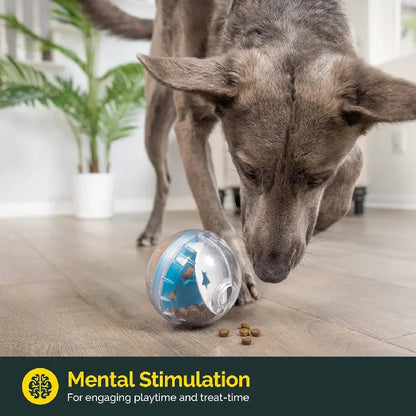 Pet Puzzle IQ Treat Ball Dog Treat Dispenser Toy Ball Interactive Dog Toy - 4" Dog Food Toy Stimulation, Slow Feeder
