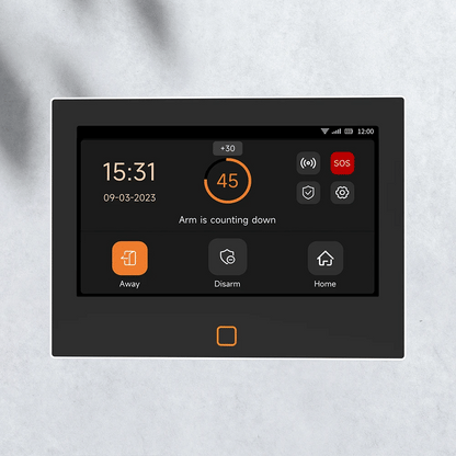 Staniot SecPanel 7" 4G WiFi Larmsystem – 5000mAh Batteri 120dB Siren Alexa Google 150 Zoner Tuya App 10 Språk CE RoHS