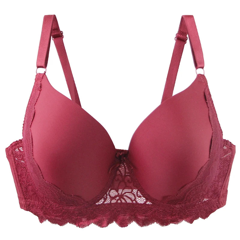 2025 New Sexy C D DD E Cup Bras For Women Breathable Red Khaki Pink Black White Skin Push Up Underwear Plus Size Lingerie