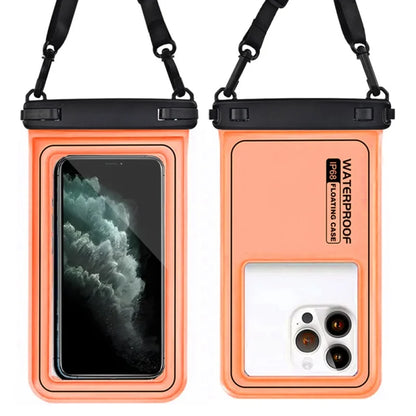 Flytande Vattentätt Mobilfodral med Crossbody-rem – Dubbelhake, Touchkänslig, 10 Färger, upp till 6,9"