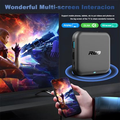 New 2026 Global Android 14.0 TV Box R69-1 Support 4K RK3518 Bluetooth 5.0 WIFI 6 RAM 8GB ROM 128GB Multi Language Smart TV BOX