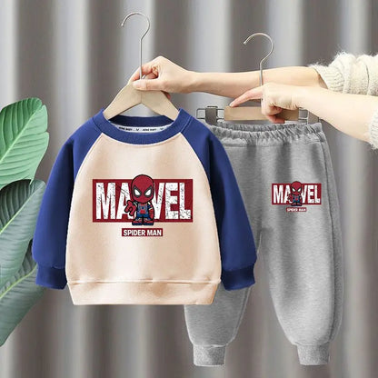 2026 Children's New Sweatshirt Sets Boys Cute Cartoon Long Sleeved Pullover and Sweatpant Two Piece Sets Girls Casual Tracksuits