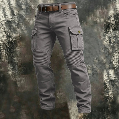 Male New Men Cotton Autumn Winter Patchwork Cargo Pants Multi Pocket Straight Tactical Work Outdoor Daily Wear Trousers 4 Colors