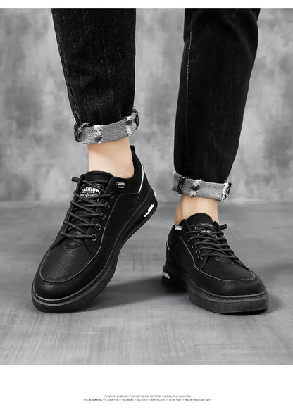 Autumn Men's New Breathable Work Safety Shoes Trendy Casual Sports Shoes Versatile Board Shoes For Motorcycle Riders