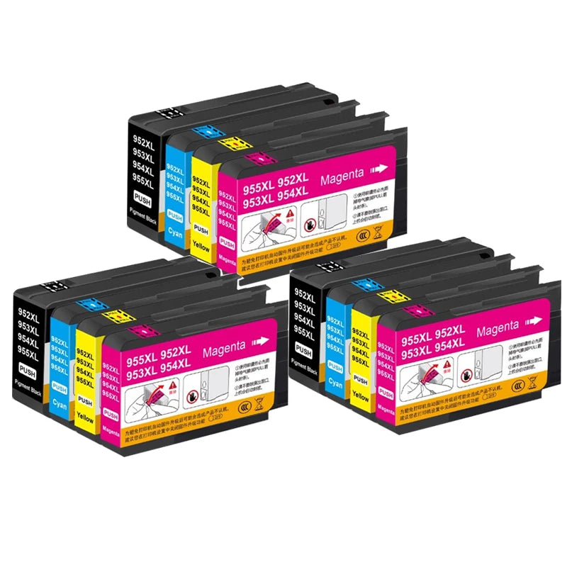 Bläckpatron för HP OfficeJet Pro-skrivare 952XL 953XL 954XL 955XL Kompatibel