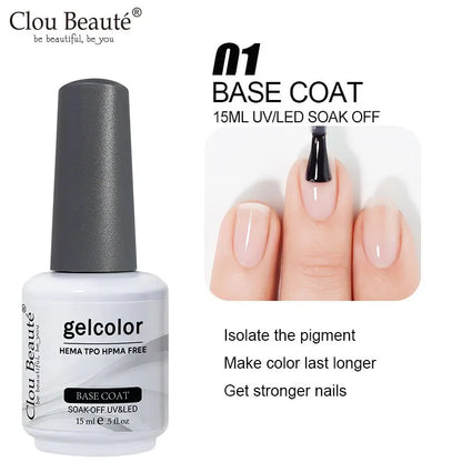 Clou Beaute Semi-transparent Jelly Color UV Gel Manicure Gel Nail Nail Supplies For Professionals Semi-permanent Varnish 15ml