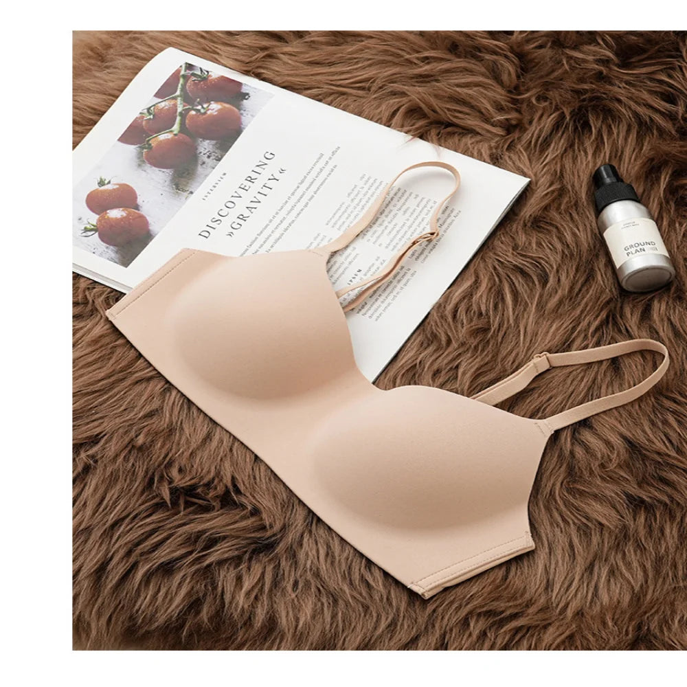 Women's One Piece Seamless Bras Thin Gather Underwear No Steel Rings Bra Soft Comfortable Breathable Underwear Sexy Intimates