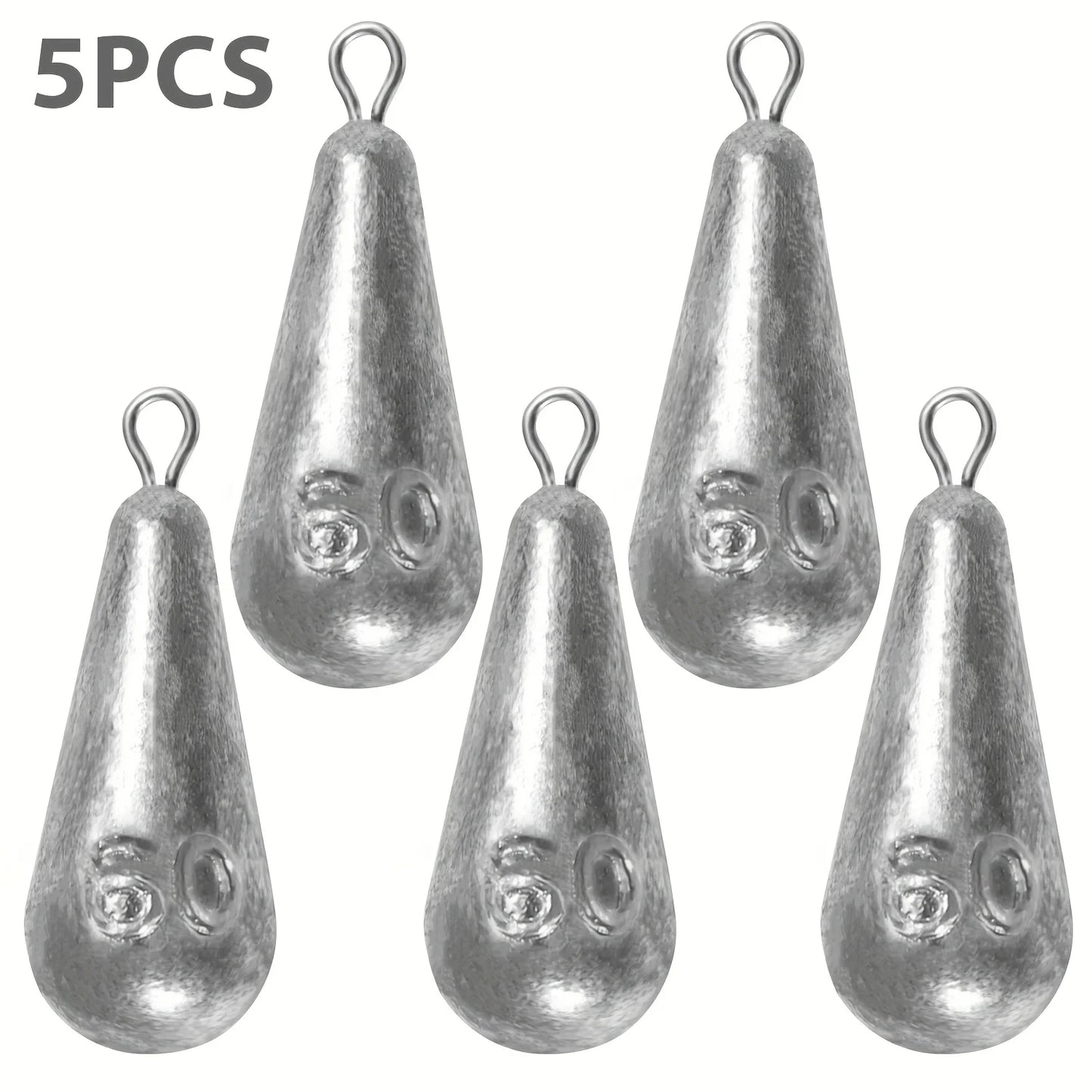 Fishing Weights Sinkers, 10 Sizes Teardrop-Shaped Fishing Lead Sinkers, Bass Casting Drop Shot Weights for Saltwater Freshwater