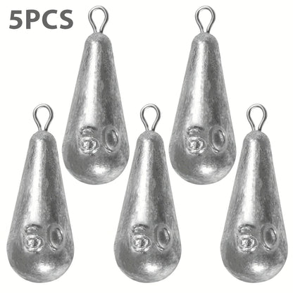 Fishing Weights Sinkers, 10 Sizes Teardrop-Shaped Fishing Lead Sinkers, Bass Casting Drop Shot Weights for Saltwater Freshwater