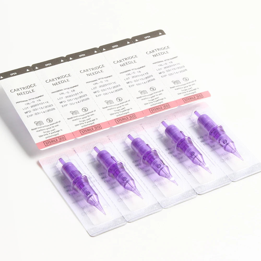 10Pcs/Lot Disposable Tattoo Cartridge Needles Pro Round Liner Disposable Sterilized Safety Tattoo Needle For Tattoo Machines