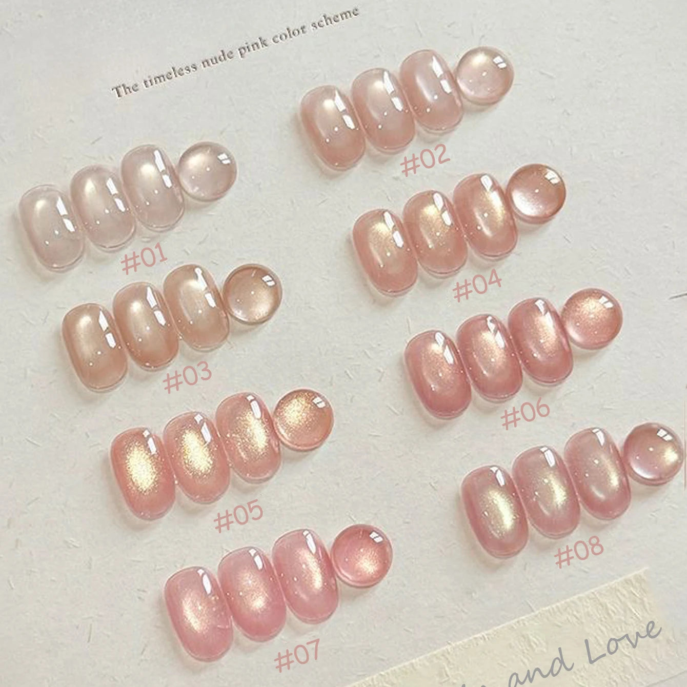 1-12pcs SHAKA Autumn Tanhua Cat Eye Pink Transparent Color Gel Nail Polish 2026 New Simple And Generous Halloween Nail Gel