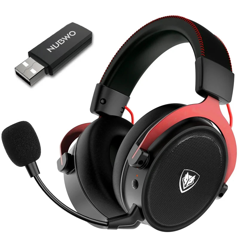NUBWO G07 Wireless Gaming Headsets for PC, PS4, PS5 2.4GHz Ultra-Low Latency HIFI Stereo Noise Cancelling MIC Gaming Headphones