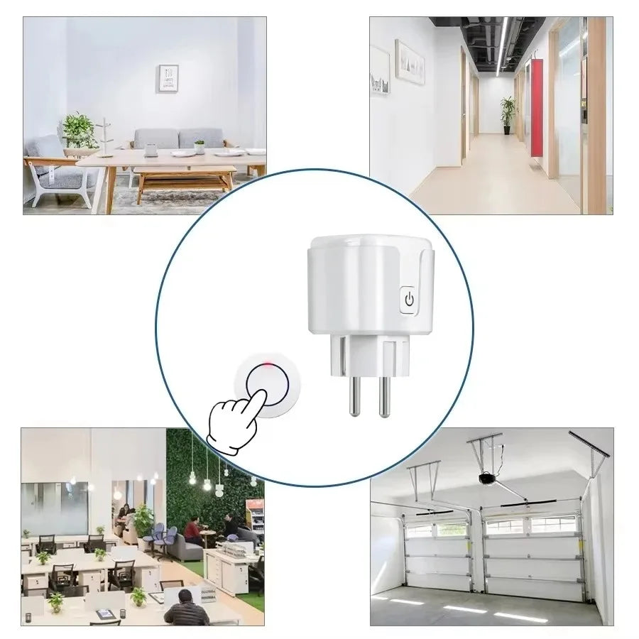 Trådlös RF 433MHz Fjärrstyrd Väggkontakt – 16A/3000W, 220V/110V, Smart Hemkontroll