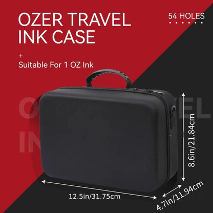 54pcs 1oz Tattoo Ink Case PU Memory Foam Push Seal Cap Secure Storage Portable Tattoo Supply for Artists Travel Studio