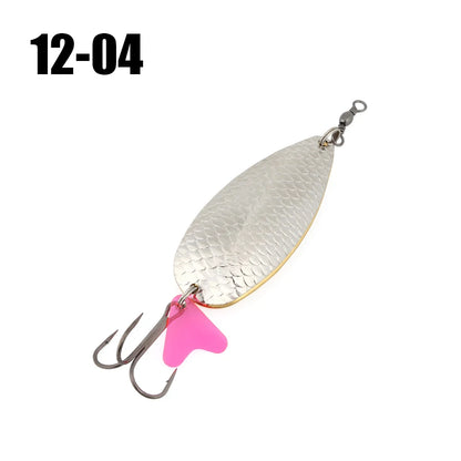W.P.E Fishing Lure JIG Double Artificial Bait 8 Grams With Connector Three-anchor hook Metal sequins For fishing