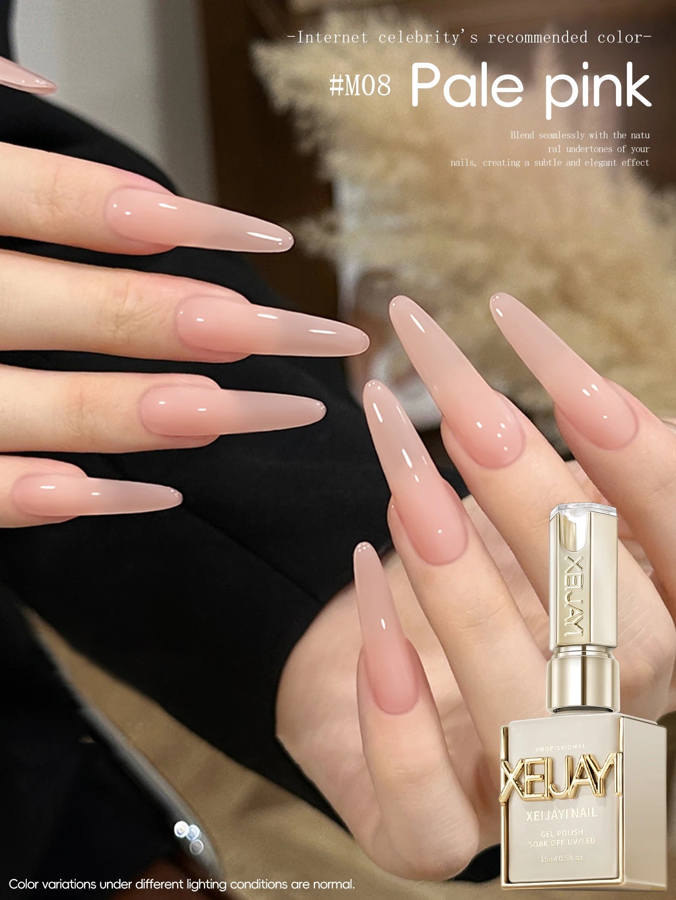 XEIJAYI 1Pc 15ML 13Colors to Choose From Pure Nail Polish Gel Nail Add Semi-Permanent Soak Off UV LED Construction Gel Varnish