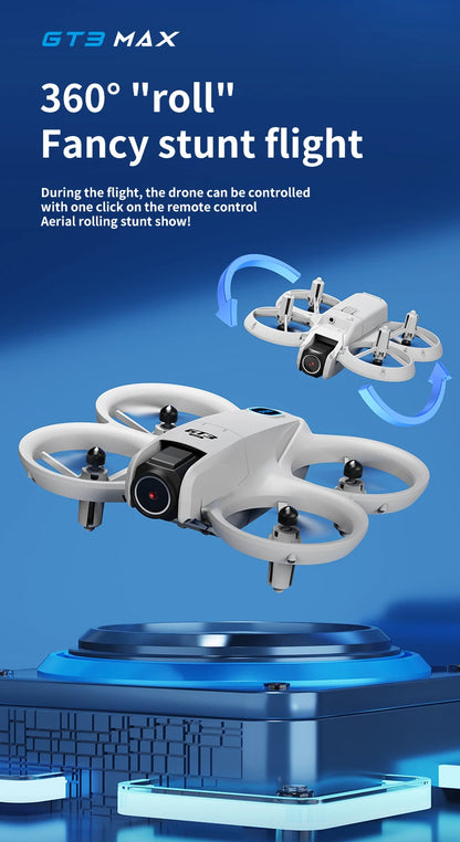 GT3 MAX Mini Drone 5G 8K GPS HD Aerial Photography Dual Cameras Quadcopter with Dynamic Lighting Optical Flow UAV Toys Gifts