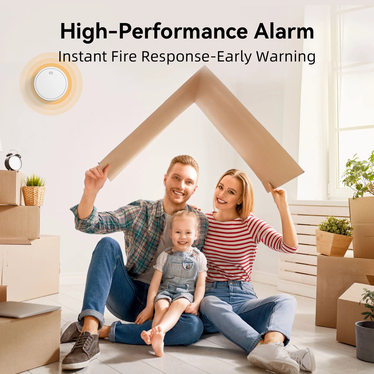 Optisk brandvarnare med inbyggt batteri – 4- eller 8-pack