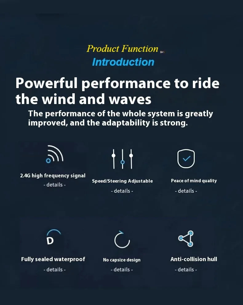 2.4G Remote Control Speed Boat for Kids – Fast Electric RC Boat Toy with Dual Motor, Waterproof Model for Pool & Outdoor Play