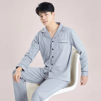 Herr Vinterpyjamas 100% Bomull – Varm Rutig Plus Size, 7 Motiv L–5XL