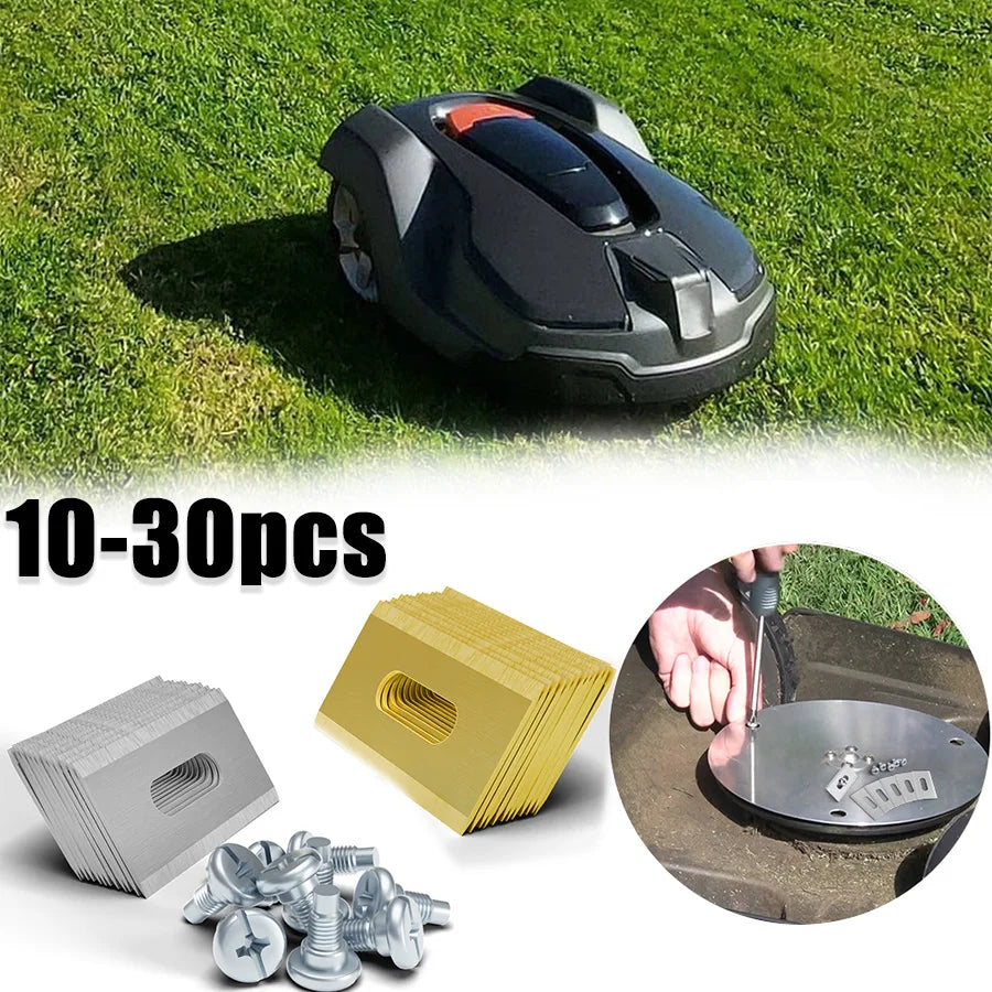 Reservblad i rostfritt stål för robotgräsklippare