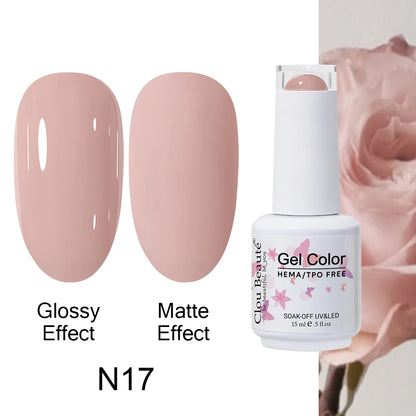 Clou Beaute Gel Nail Polish Neon Brown Royal Blue Red Green Pastal Nude Nail Art Varnishes Gel Lacquer Top Coat UV Gel Nail