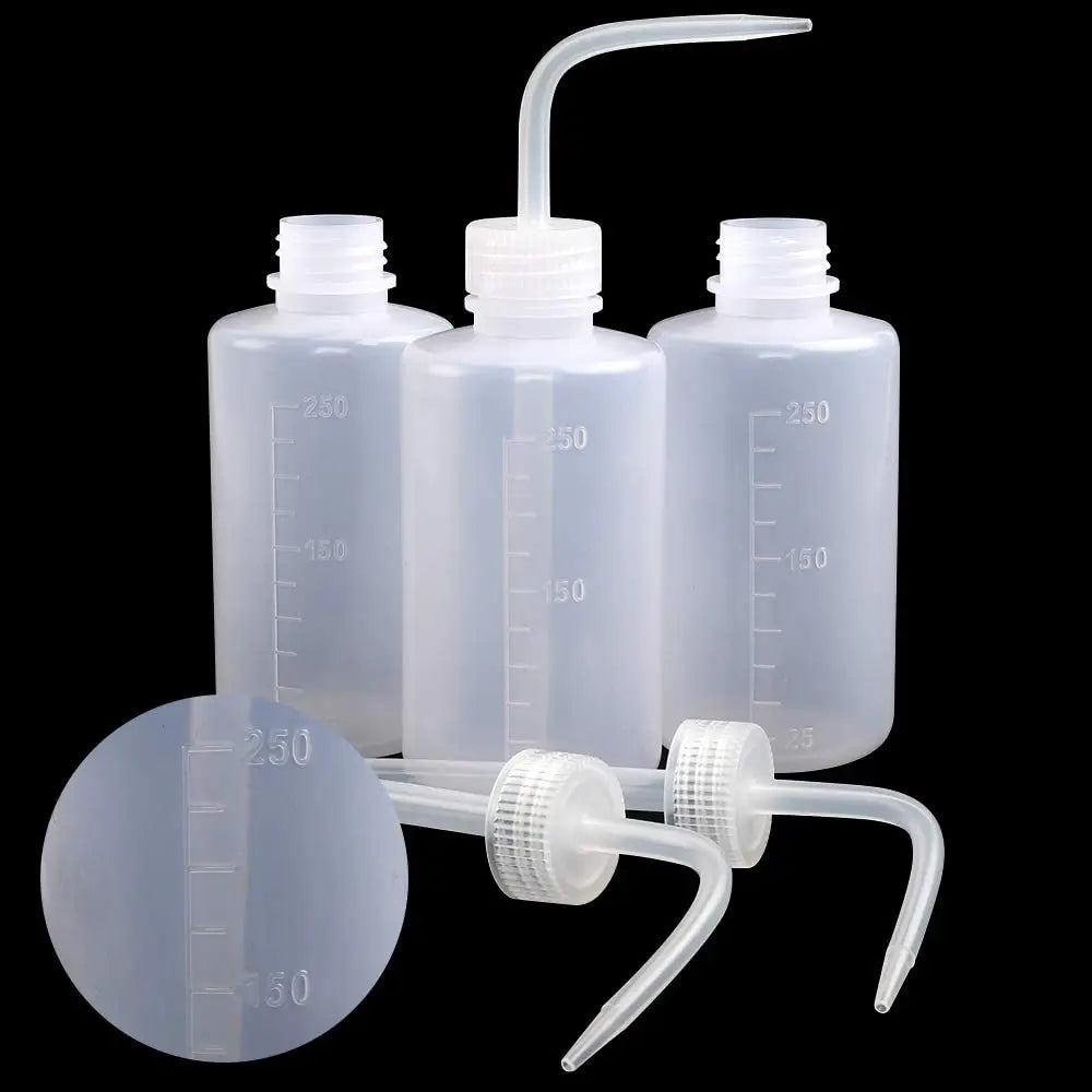 Tattoo Wash Bottle Safety Bottles Watering Tools Plastic Squeeze Bottle with Scale Labels for Succulent Cleaning Washing Tattoo