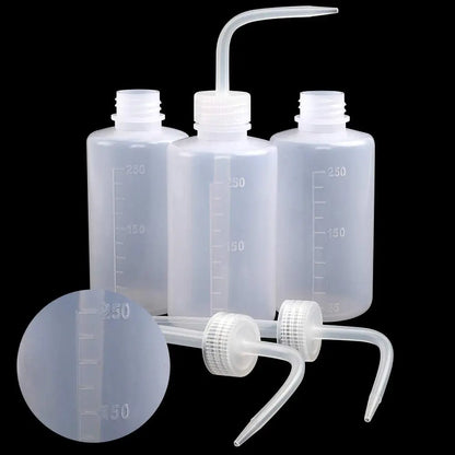 Tattoo Wash Bottle Safety Bottles Watering Tools Plastic Squeeze Bottle with Scale Labels for Succulent Cleaning Washing Tattoo