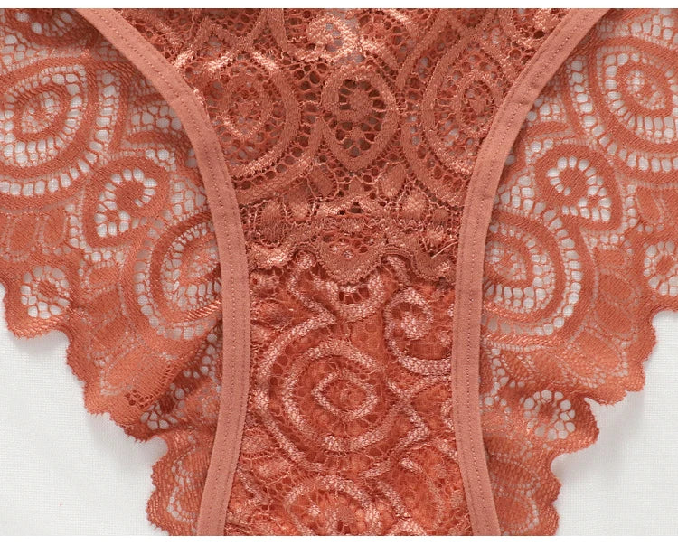 Meet'r Women Sexy Lace Panties Low-Rise Temptation Lingerie Female G String Transparent Underwear Hollow Out Briefs Intimates