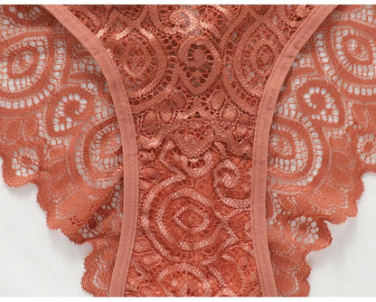 Meet'r Women Sexy Lace Panties Low-Rise Temptation Lingerie Female G String Transparent Underwear Hollow Out Briefs Intimates