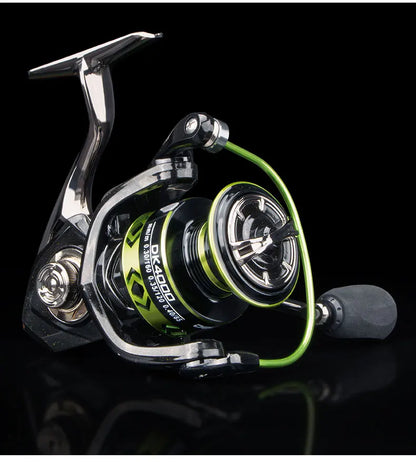 DEUKIO DK Spinning-rulle – Helmetall, 12kg Drag, 5.2:1, Salt- & Sötvatten