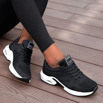 Dam platform sneakers i mesh – Andningsbara, chunky sula, löpning & sport, storlek 36–42, 4 färger
