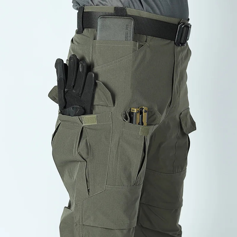 Summer Tactical Multi-pocket Work Tactical Pants Men Outdoor Waterproof Sports Hiking Climbing Pants Combat Cargo Trousers