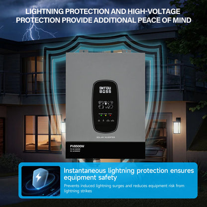 DATOUBOSS Solhybridinverter Ren Sinusvåg – 1,8kW 12V / 3kW 24V / 6,2kW 48V till 220V, Parallellanslutning, EU-lager Polen