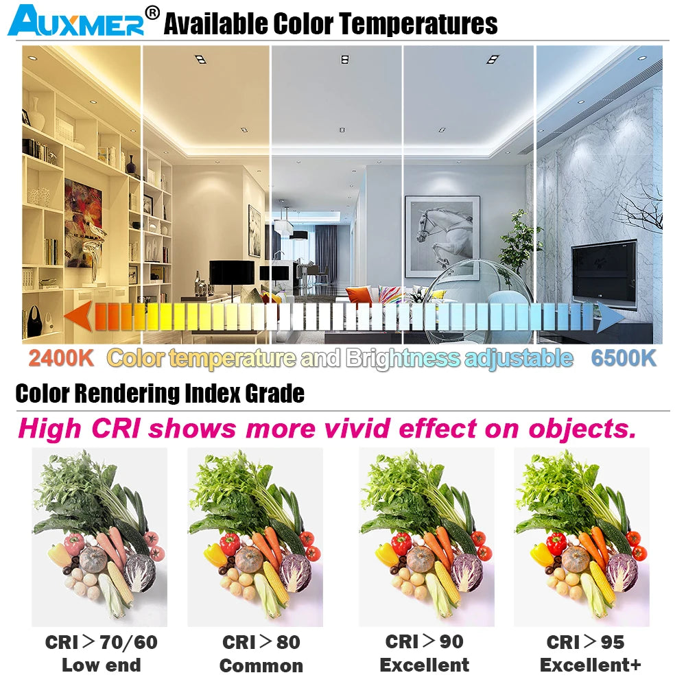 High Power 2835 LED Strip Lights,Mono Color,120LEDs/m 240LEDs/m,CRI＞95/90,3SDCM,Super Bright Flex LED DC12/24V,5m/reel,IP20