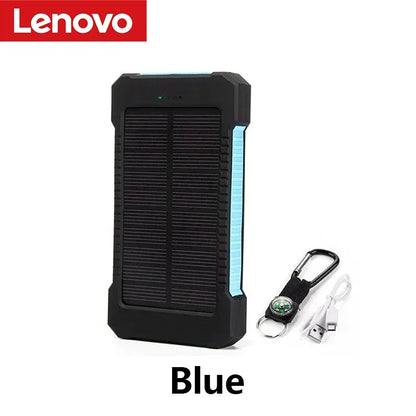 Lenovo 500000mAh Solar Power Bank Portable Large Capacity Super Fast Charging External Battery for iPhone Outdoor Emergency