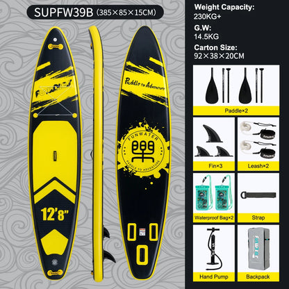 FunWater uppblåsbart SUP-bräde med tillbehör – flera storlekar