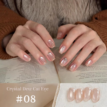 1-12pcs SHAKA Autumn Tanhua Cat Eye Pink Transparent Color Gel Nail Polish 2026 New Simple And Generous Halloween Nail Gel