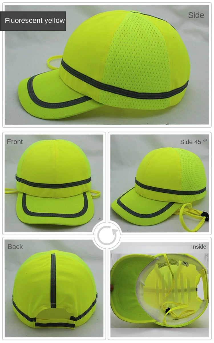 Bump Hat for Safety Baseball Cap Style Hard Hats for Adult Men Women Breathable Lightweight for Head Protection Short Brim