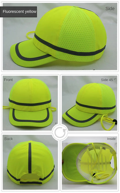 Bump Hat for Safety Baseball Cap Style Hard Hats for Adult Men Women Breathable Lightweight for Head Protection Short Brim