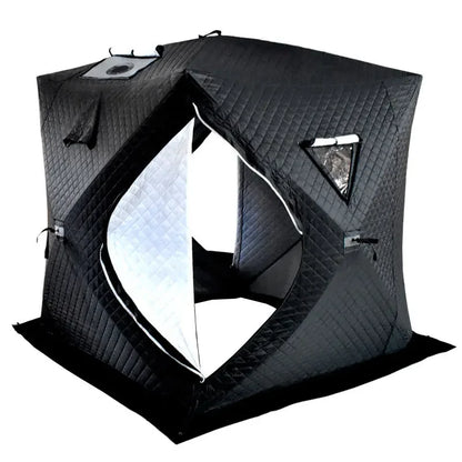 Camping Folding Sauna Tent with Chimney Hole Firewood Stoves Three Layer Waterproof Insulation Winter Ice Fishing Pop Up Tent