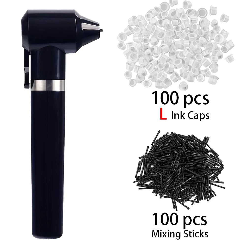 Tattoo Pigment Mixer Machine Tattoo Ink Mixer Kit with 100Pcs Mixing Sticks and 100pcs tattoo ink cups （S /M /L )Tattoo supplies
